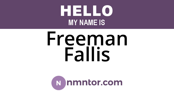 Freeman Fallis