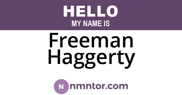 Freeman Haggerty