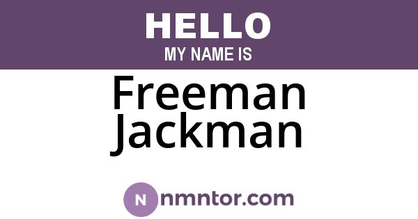 Freeman Jackman