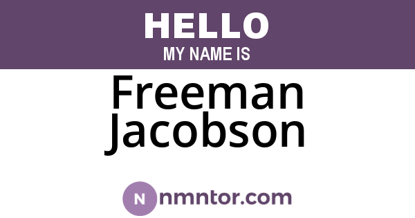 Freeman Jacobson