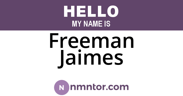 Freeman Jaimes