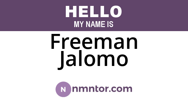Freeman Jalomo