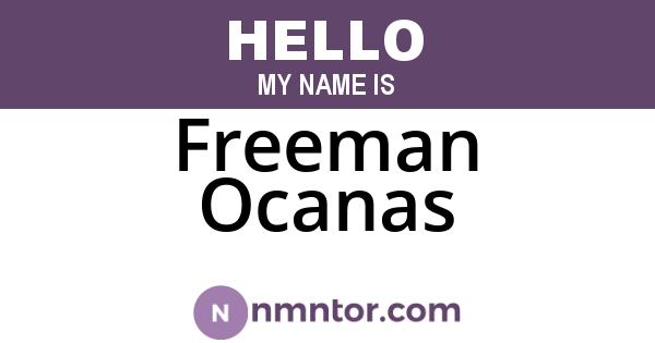 Freeman Ocanas