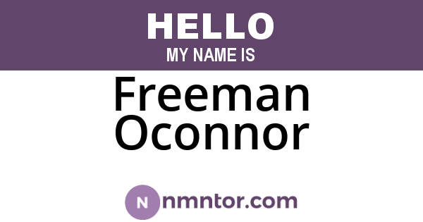 Freeman Oconnor