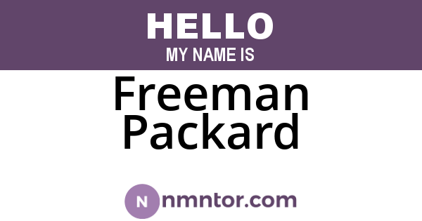 Freeman Packard