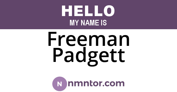 Freeman Padgett