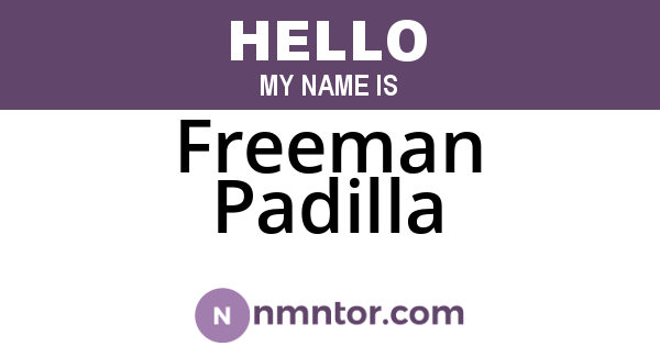 Freeman Padilla