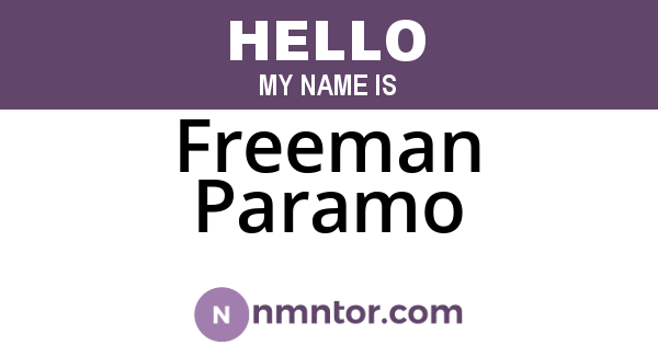 Freeman Paramo
