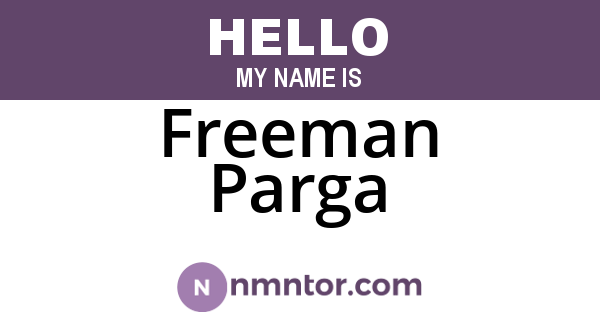 Freeman Parga