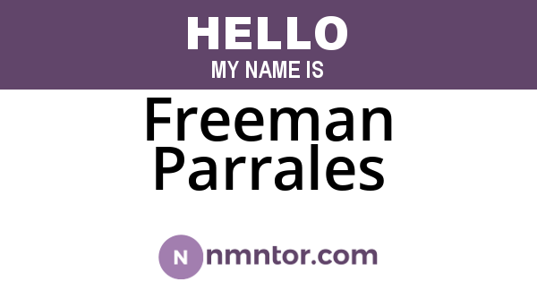 Freeman Parrales