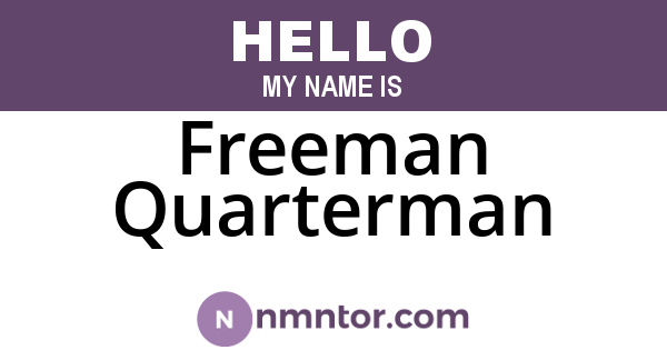 Freeman Quarterman