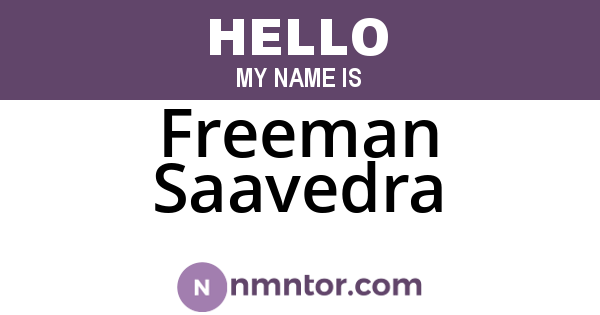 Freeman Saavedra