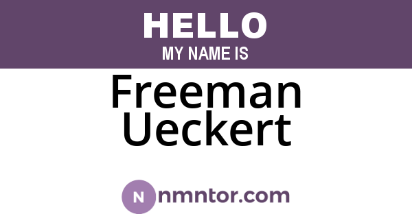 Freeman Ueckert