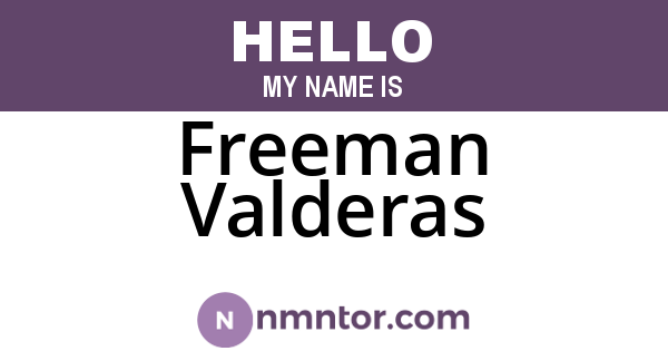 Freeman Valderas