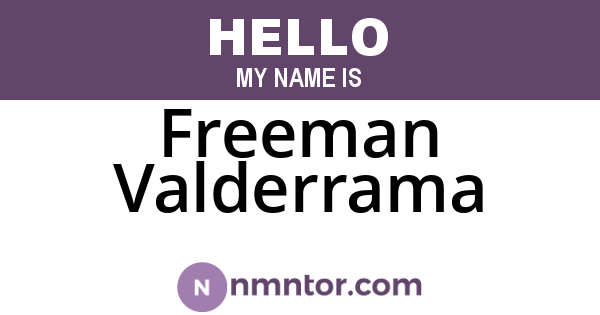Freeman Valderrama
