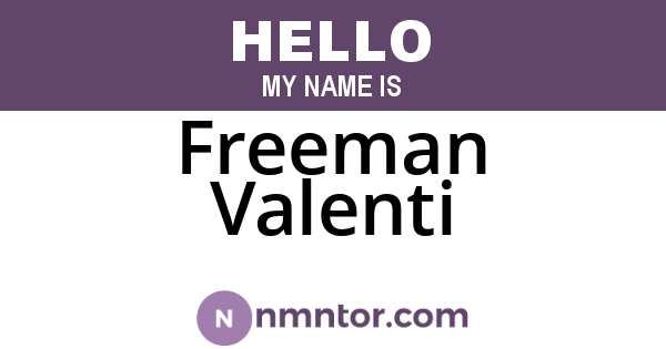Freeman Valenti