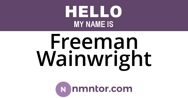 Freeman Wainwright