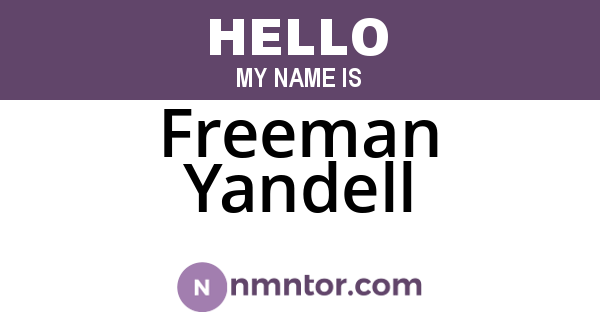 Freeman Yandell