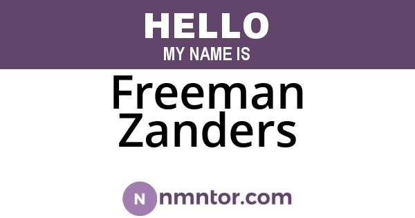 Freeman Zanders