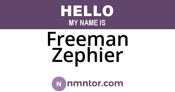 Freeman Zephier
