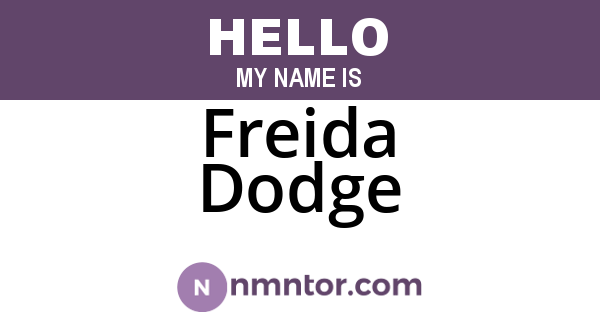 Freida Dodge