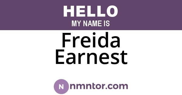 Freida Earnest