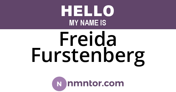 Freida Furstenberg