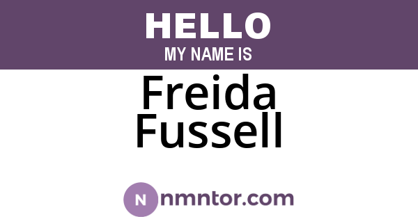Freida Fussell