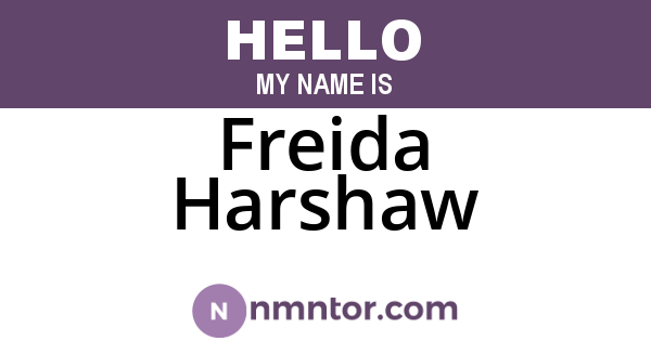 Freida Harshaw