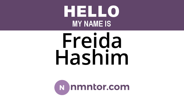Freida Hashim
