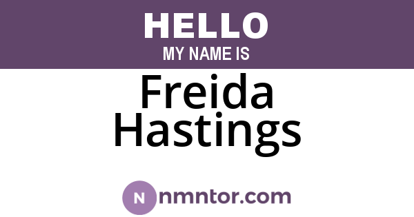 Freida Hastings