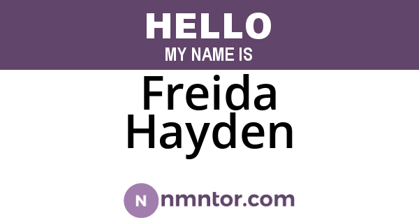 Freida Hayden