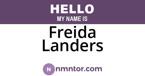 Freida Landers