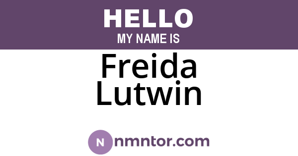 Freida Lutwin