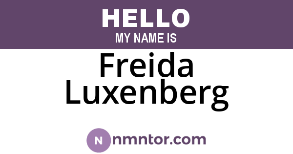 Freida Luxenberg
