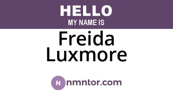 Freida Luxmore