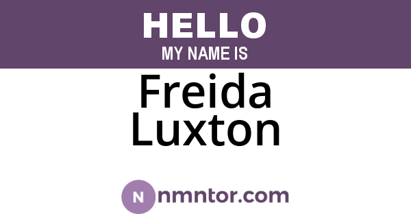Freida Luxton