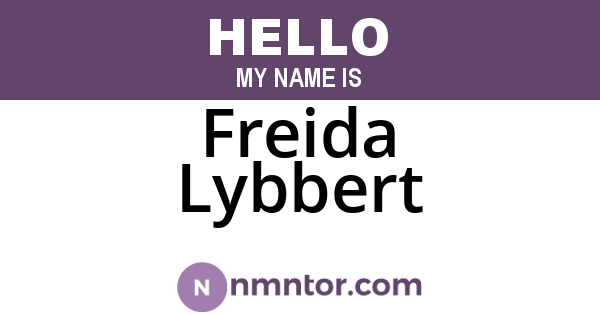Freida Lybbert