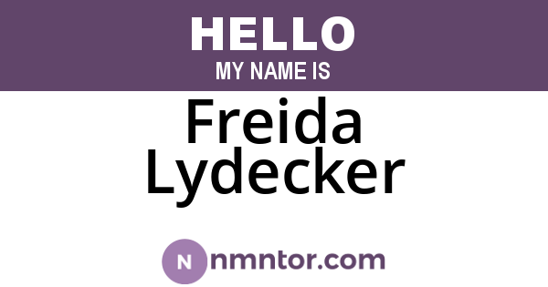 Freida Lydecker
