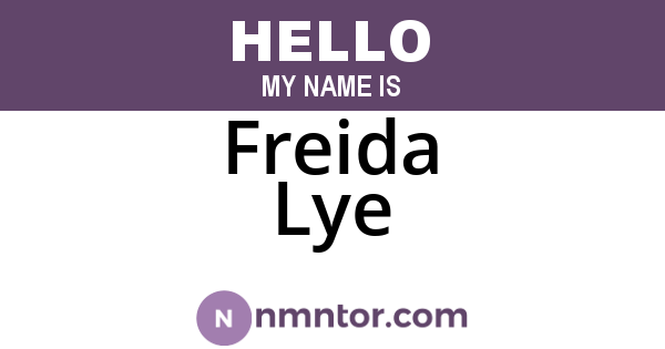 Freida Lye