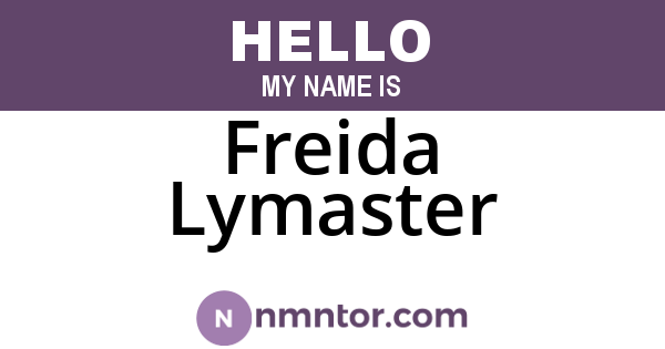 Freida Lymaster