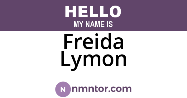 Freida Lymon