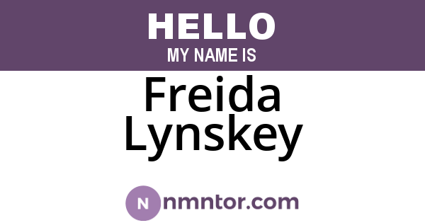 Freida Lynskey