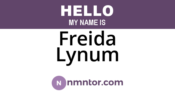 Freida Lynum