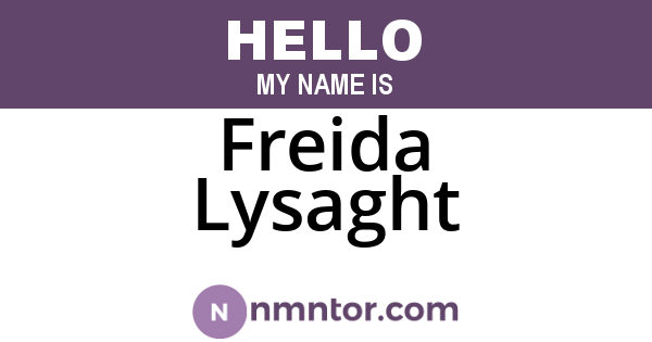 Freida Lysaght