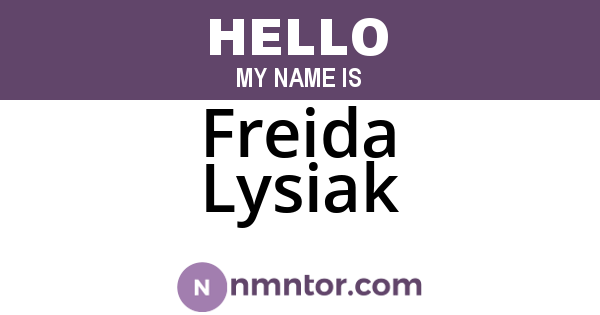 Freida Lysiak