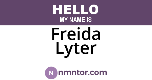 Freida Lyter