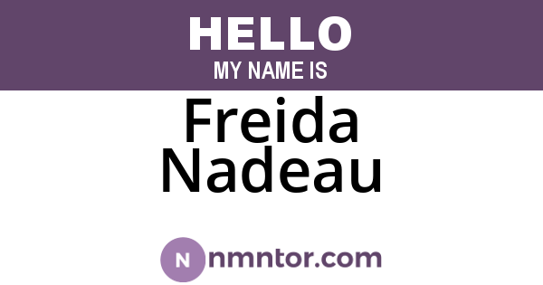 Freida Nadeau