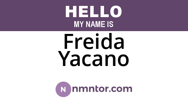 Freida Yacano