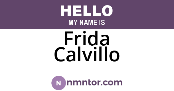 Frida Calvillo